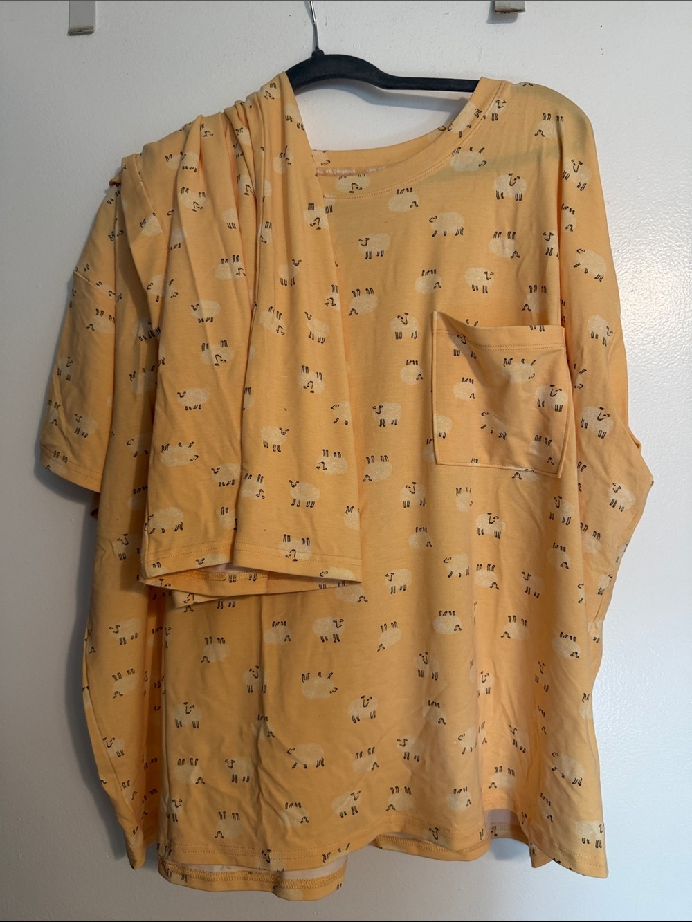 Yellow Sheep pajamas set